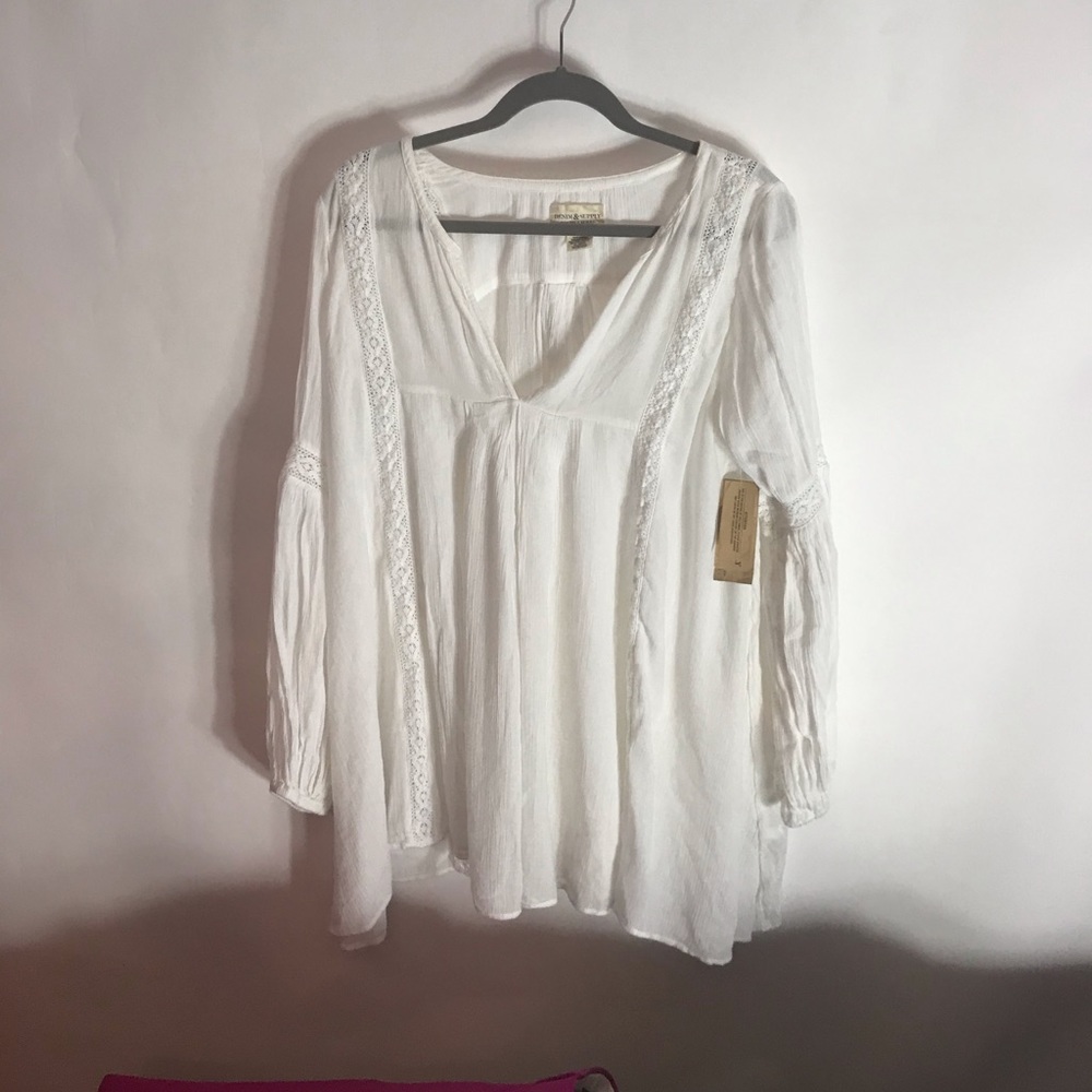 Ralph Lauren White boho top